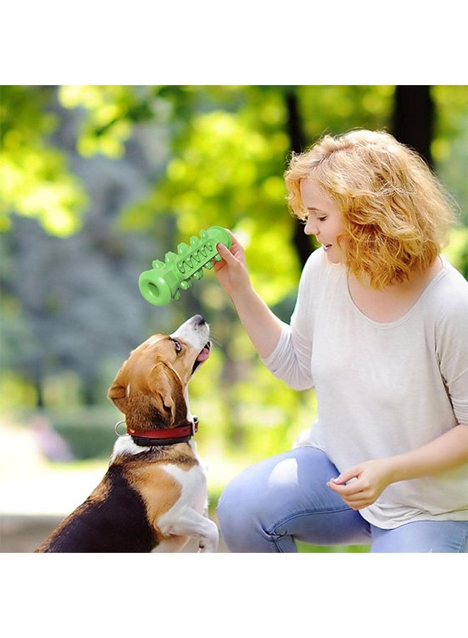 ألعاب مضغ للكلاب التي تمضغ بقوة، عصا تنظيف فرشاة أسنان الكلاب، لعبة مضغ لتسنين الجراء للحيوانات الأليفة الصغيرة والمتوسطة (أخضر) - Image 4