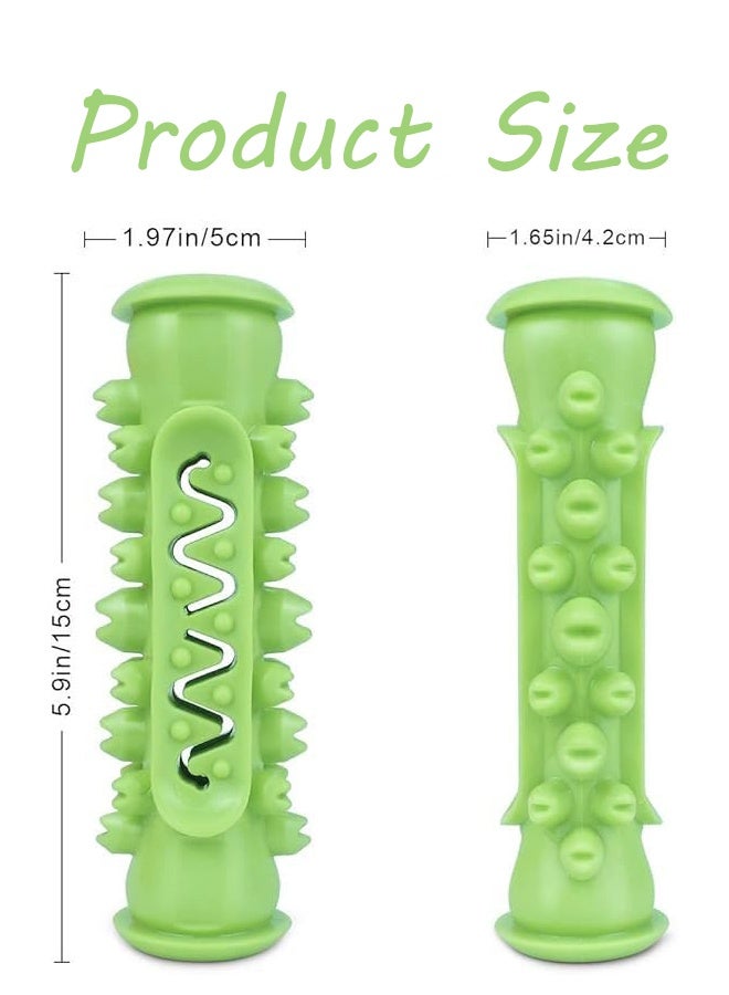 ألعاب مضغ للكلاب التي تمضغ بقوة، عصا تنظيف فرشاة أسنان الكلاب، لعبة مضغ لتسنين الجراء للحيوانات الأليفة الصغيرة والمتوسطة (أخضر) - Image 3