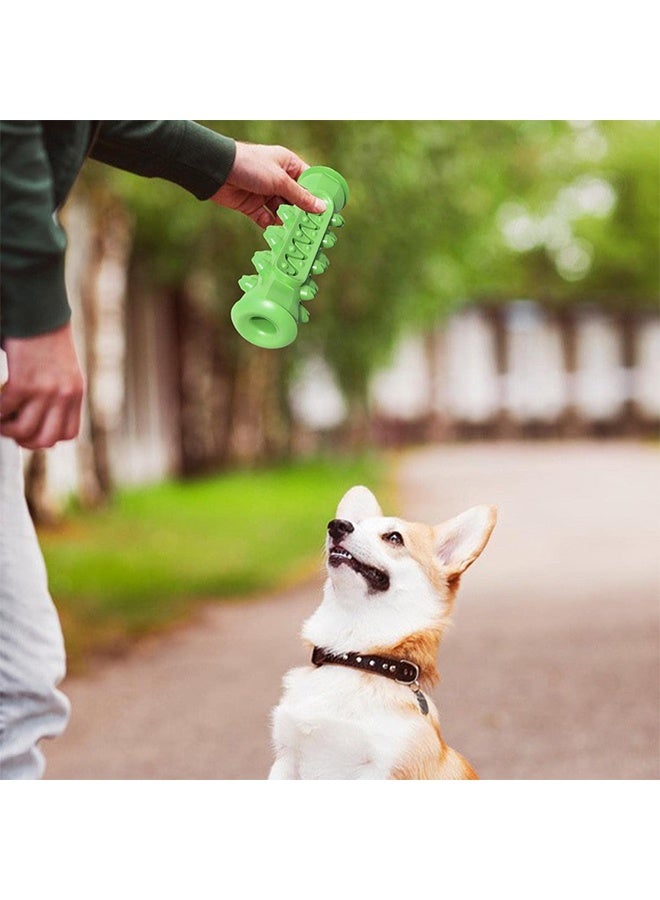 ألعاب مضغ للكلاب التي تمضغ بقوة، عصا تنظيف فرشاة أسنان الكلاب، لعبة مضغ لتسنين الجراء للحيوانات الأليفة الصغيرة والمتوسطة (أخضر) - Image 5