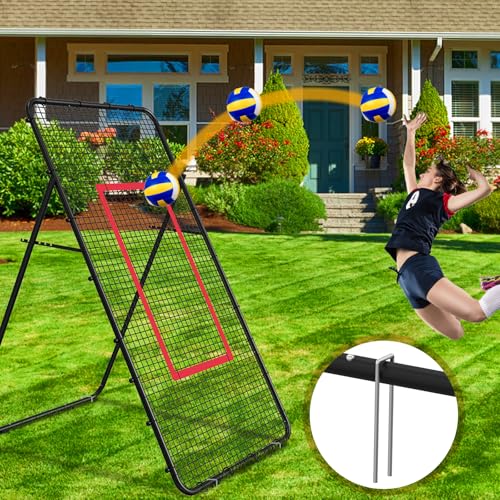 OGEMXU Adjustable Volleybal Net 7x4 Ft,Volleyball Training Equipment for Lacrosse, Baseball, Soccer,Tennis,Backyard Volleyball Rebounder Hitting Serving Passing Spike Practice - Image 5