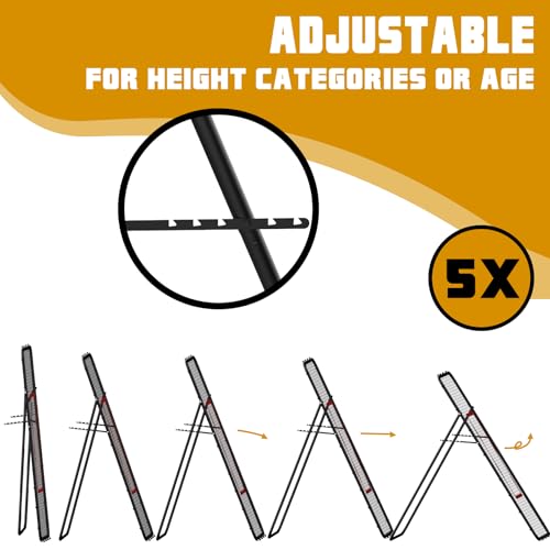 OGEMXU Adjustable Volleybal Net 7x4 Ft,Volleyball Training Equipment for Lacrosse, Baseball, Soccer,Tennis,Backyard Volleyball Rebounder Hitting Serving Passing Spike Practice - Image 2