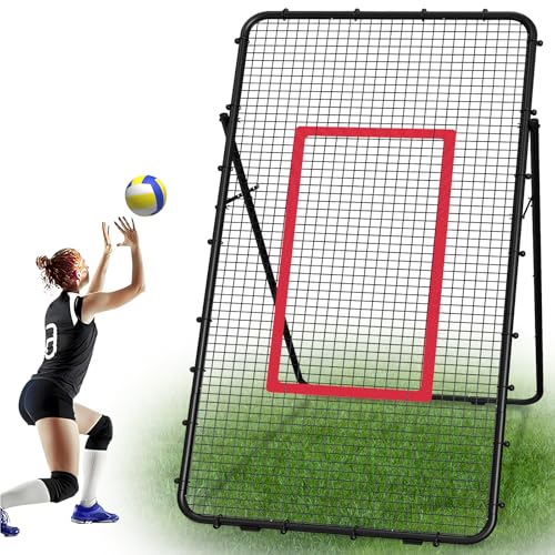 OGEMXU Adjustable Volleybal Net 7x4 Ft,Volleyball Training Equipment for Lacrosse, Baseball, Soccer,Tennis,Backyard Volleyball Rebounder Hitting Serving Passing Spike Practice - Image 1