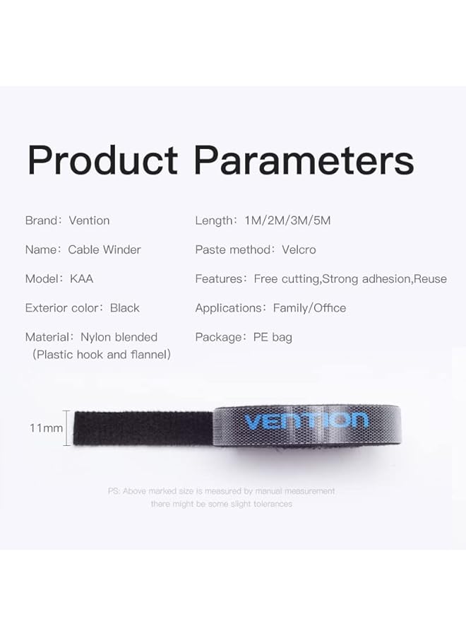 promass Velcro Cable Organizer, Reusable Cable Clip 5M Earphone Mouse Cord Protection, Environmental Protection Cable Winder - Image 3