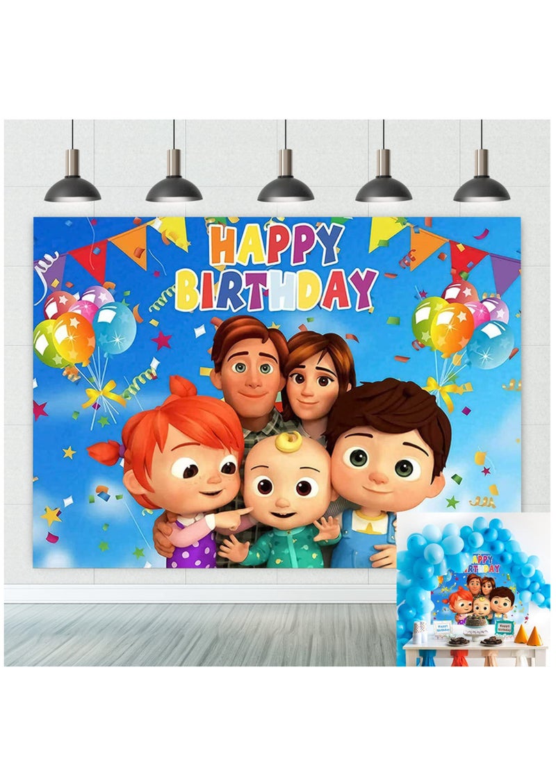 Coco Cartoon Melon Birthday Party Supplies, Cartoon Family Party Backdrops Kids Happy Birthday - Image 3