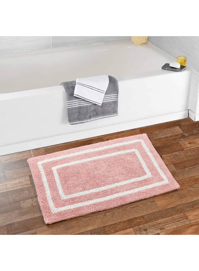 Framix Cotton Bath Mat - 40x60cm, Pink - Image 1