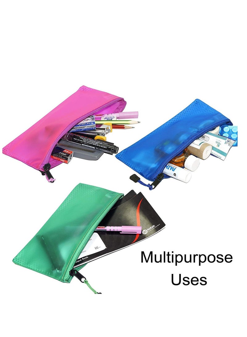 حافظة ملفات بلاستيكية مقاومة للماء بسحاب S-1001 – مقاس A6، قطعة واحدة لتنظيم الأوراق والمستندات-فوشيا - Image 4