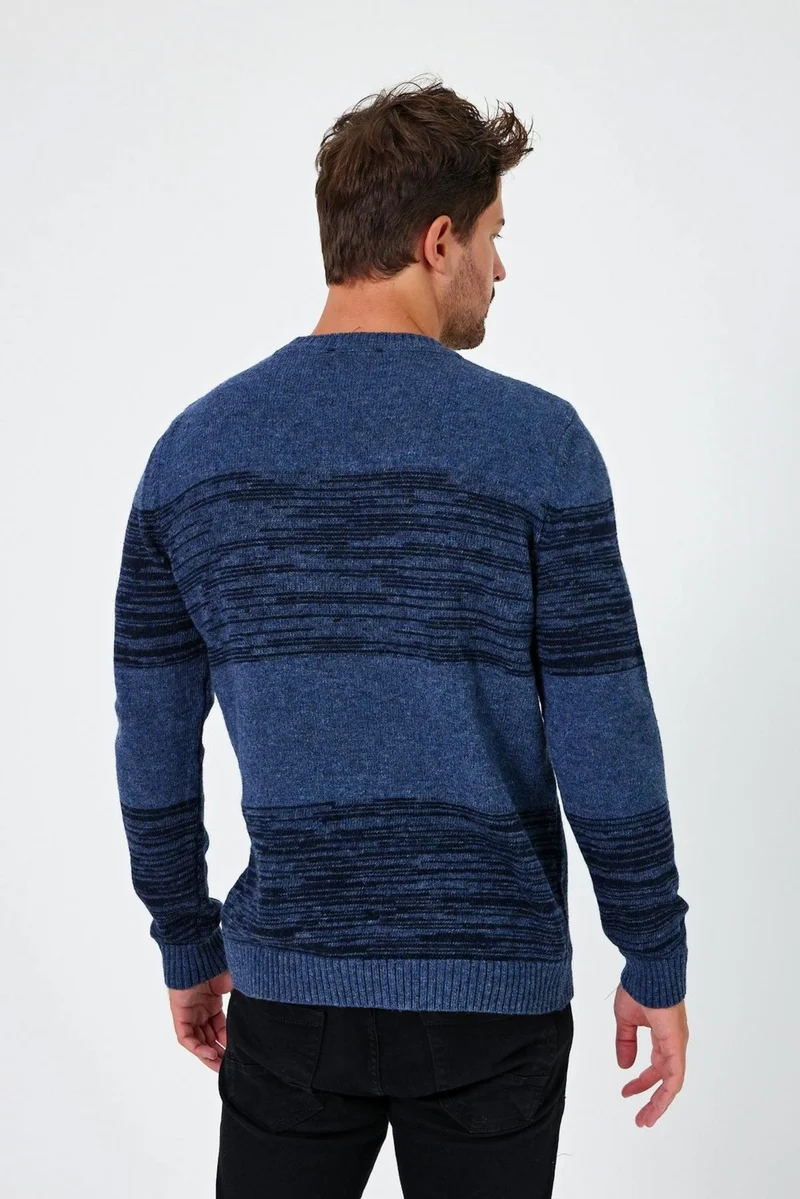 الكسندر جاردي Alexandergardı Crew Neck Color Block Regular Fit Sweater (E24-EZE-02)