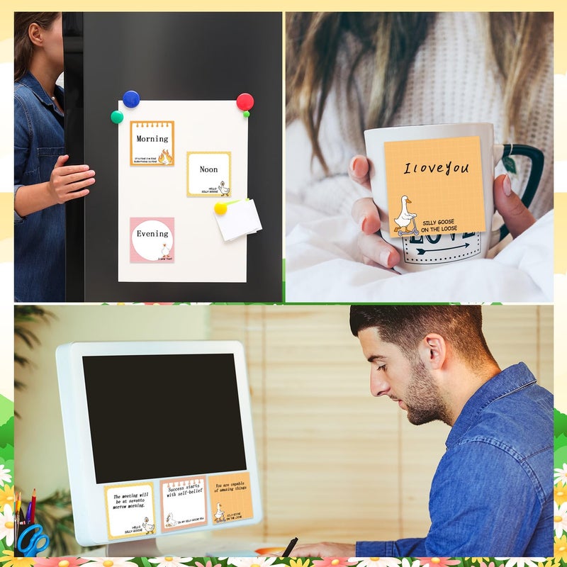 Aposwow Funny Sticky Notes Gifts - 9 Pack Funny Goose Notepads 3x3 Inch, Silly Work Gag Gifts for Coworkers, Fun Self-Stick Memo Pads Office School Supplies for Students (450 Sheets) - Image 4