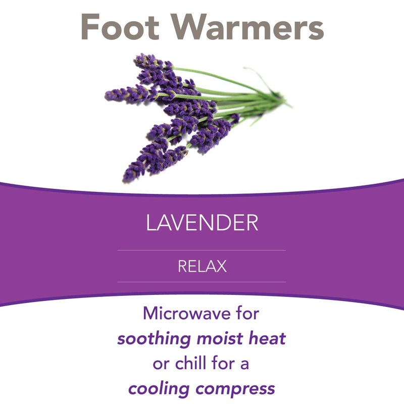 Bed Buddy Foot Warmers with Aromatherapy - Heated Slippers and Feet Warmers for Women - Microwavable Slippers for Women, Lavender Scented, 1 Pair - Image 2