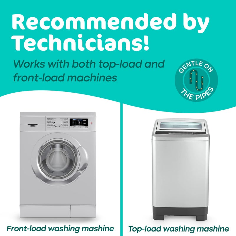 Sunny & Honey Liquid Washing Machine Cleaner & Deodorizer - Top & Front Load Washer Cleaner - 32 fl oz Washing Machine Deodorizer - Laundry Supplies - Image 4