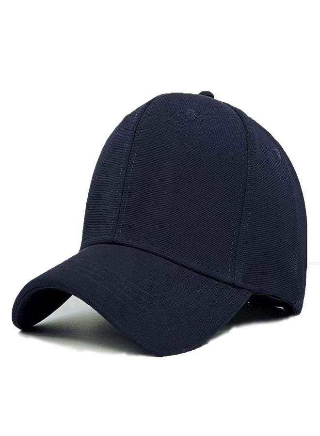 Aavjo Stylish Polyester Baseball Cap for Men Women (Fit Head Size, Approx 56-58cm) (Backside Closed - Navy Blue) - Image 1