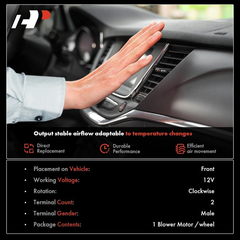 A-Premium HVAC Heater Blower Motor Assembly for Smart Fortwo 2008-2017 - Image 2