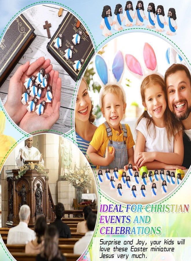 Bememo 200 Pcs Mini Jesus Figurines Bulk Tiny Jesus Toys Christ Savior Jesus Doll Gifts Religious Party Favors for Sunday School Baptism Craft GIF(Blue) - Image 5