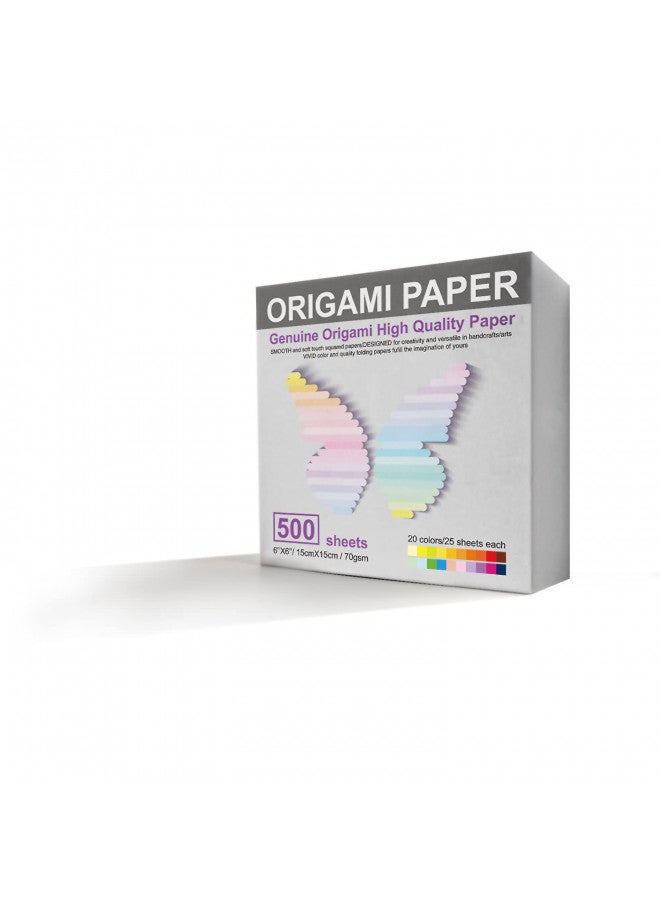 BB Bachmore Origami Paper 500 Sheets, 20 Vivid Colors, Double Sided Colors Make Colorful and Easy Origami,6 Inch Square Sheet, for Kids & Adults, Papers, Arts and Crafts Projects (E-book included) - Image 3