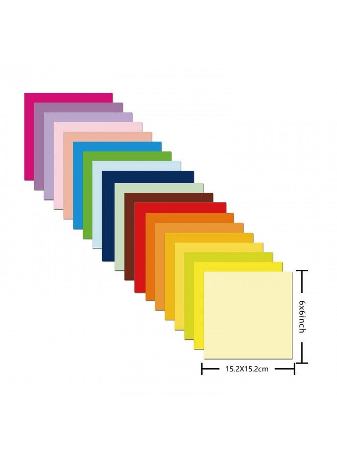 BB Bachmore Origami Paper 500 Sheets, 20 Vivid Colors, Double Sided Colors Make Colorful and Easy Origami,6 Inch Square Sheet, for Kids & Adults, Papers, Arts and Crafts Projects (E-book included) - Image 1