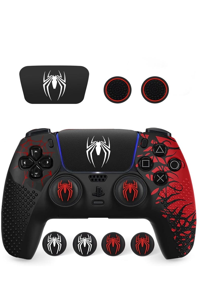 X-level Upgrade Ps5 Controller Skin, Ps5 Controller Accessories, 6 Pcs Thumb Grip Gaps with Touch Pad Sticker, Soft Silicone Grip Cover for PlayStation 5 DualSense Control - Image 1