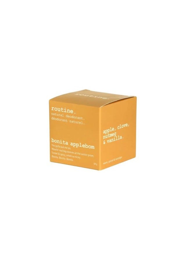 routine . Natural and Aluminum Free Deodorant (2 Fluid Oz.) for Women and Men |Bonita Applebom | Apple, Clove, Nutmeg & Vanilla (Cream Jar Formula)  - Image 3