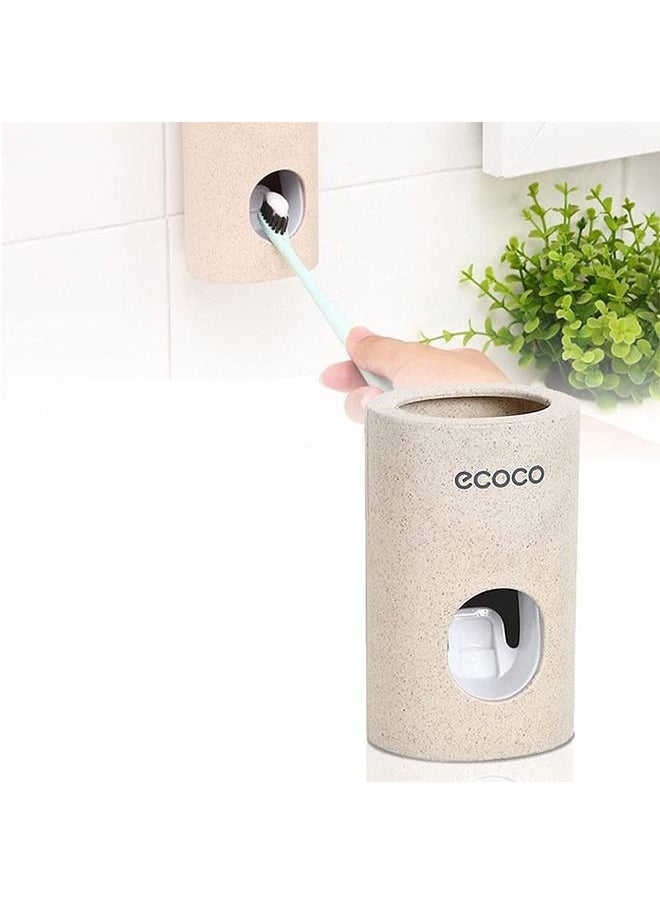 ecoco - Automatic Toothpaste Dispenser Set with Wall Mounted Kids Hands Free Squeezer  Wall Mounted Hands Free Toothpaste Squeezer for Family - Image 1