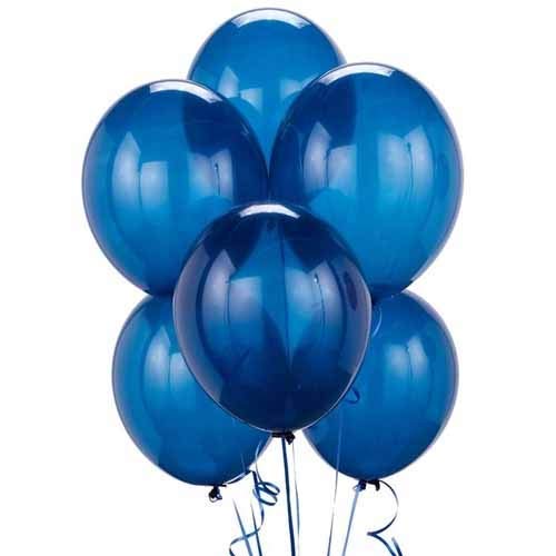 flavouredlove Colorful Metallic HD Party Balloons for Birthday Anniversary Baby Shower (Pack of 25, Dark Blue) - Image 1