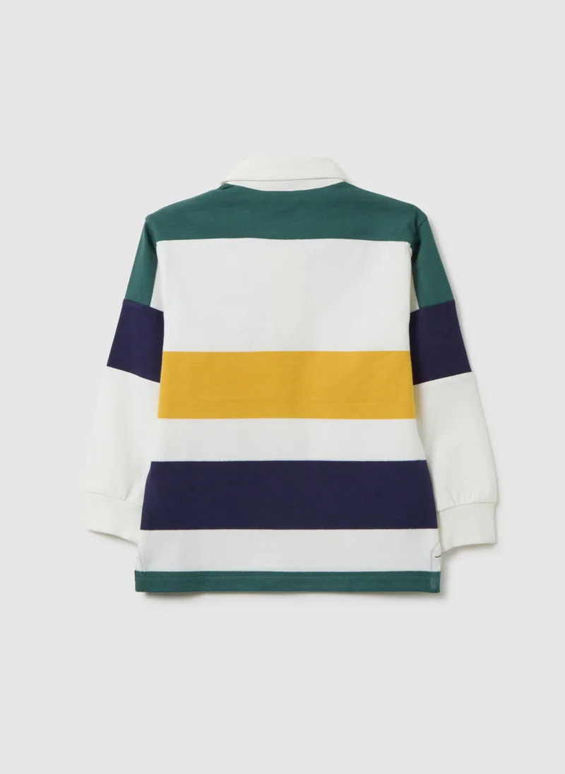 Ovs CHILDREN'S POLO SHIRT IN PURE MULTICOLOUR COTTON REGULAR FIT