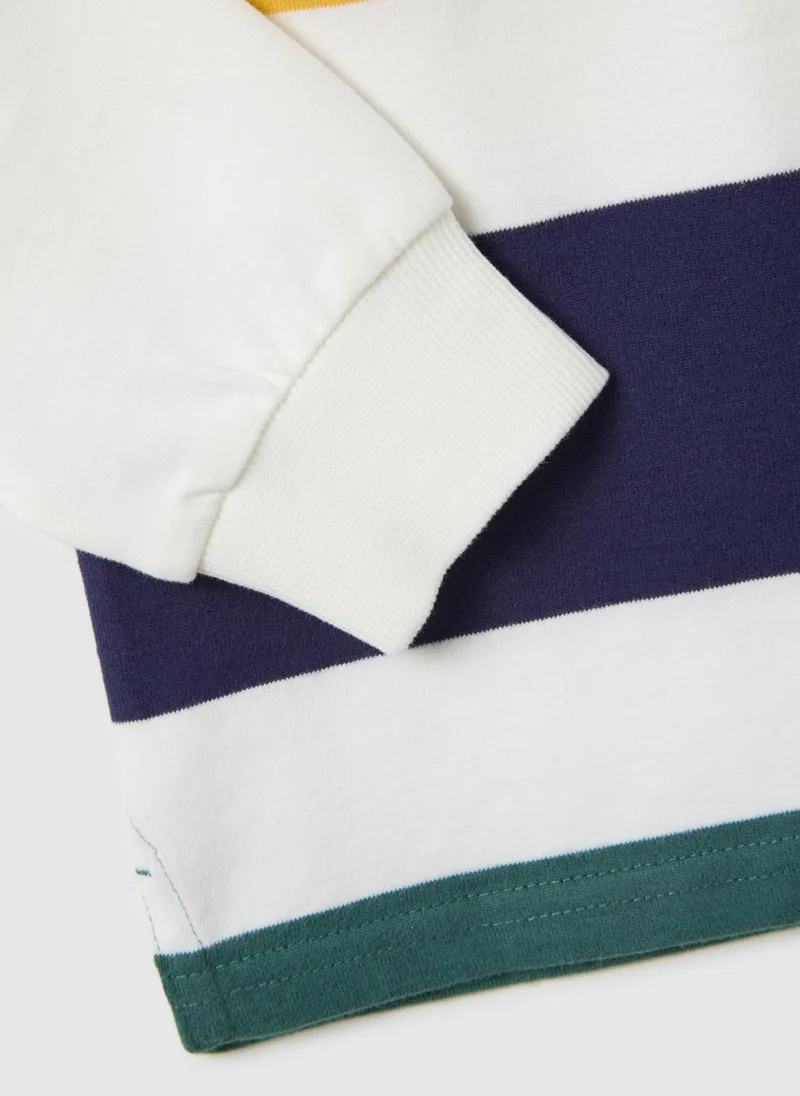 Ovs CHILDREN'S POLO SHIRT IN PURE MULTICOLOUR COTTON REGULAR FIT