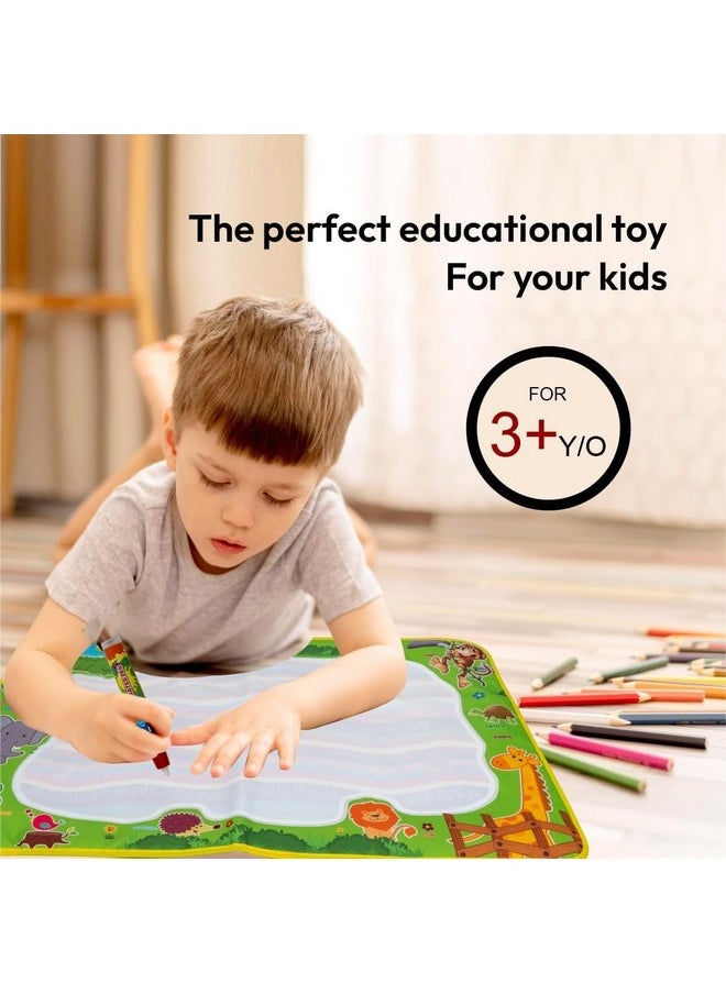 Famous Quality FAMOUS QUALITY Water Drawing Mat for Kids - Combo of 3Pcs, Gifts for Girls and boy Age 3 to 7 | Magic Pen  - Image 4