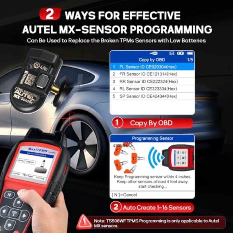 MaxiTPMS TS508WF TPMS Programming Tool - 2025 WiFi Version For TS601 TS508 TS501 TS408 Compatibility Activate Relearn MX Sensors TPMS Diagnosis Read Clear Codes Free Lifetime Updates - Image 5