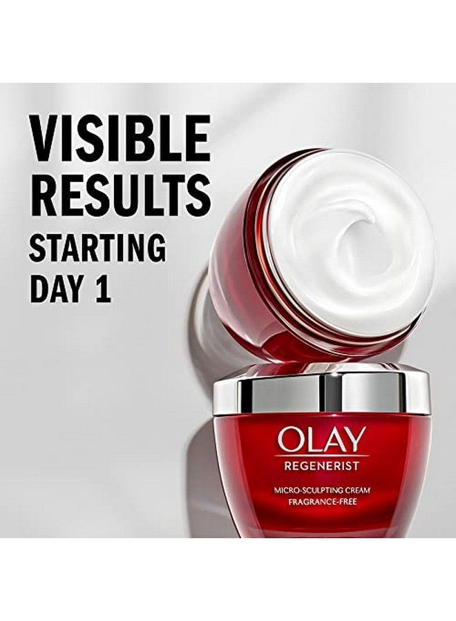 Olay Regenerist Microsculpting Cream Face Moisturizer With Hyaluronic Acid & Vitamin B3 Fragrancefree 1.7 Oz Whip Face Moisturizer Travel/Trial Size Bundle - Image 3