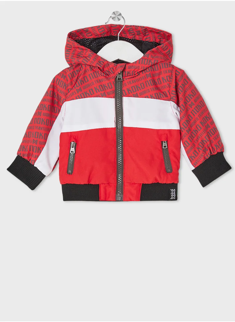 koko noko Kids Color Block Hoodie