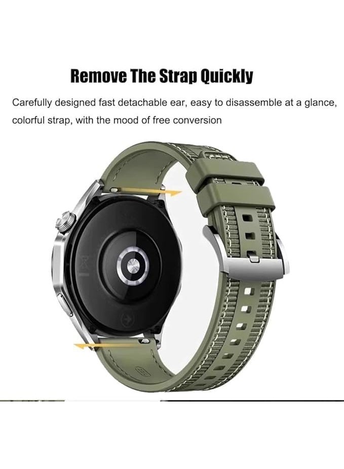 22mm Braid Nylon Silicone Strap For Watch GT5 46mm | GT5 Pro | GT4 46mm | GT2 Pro | GT2 GT3 46mm | Watch 4/4 Pro | Watch 3/3 Pro | GT3 | GT3 Pro | GT Runner - Image 4