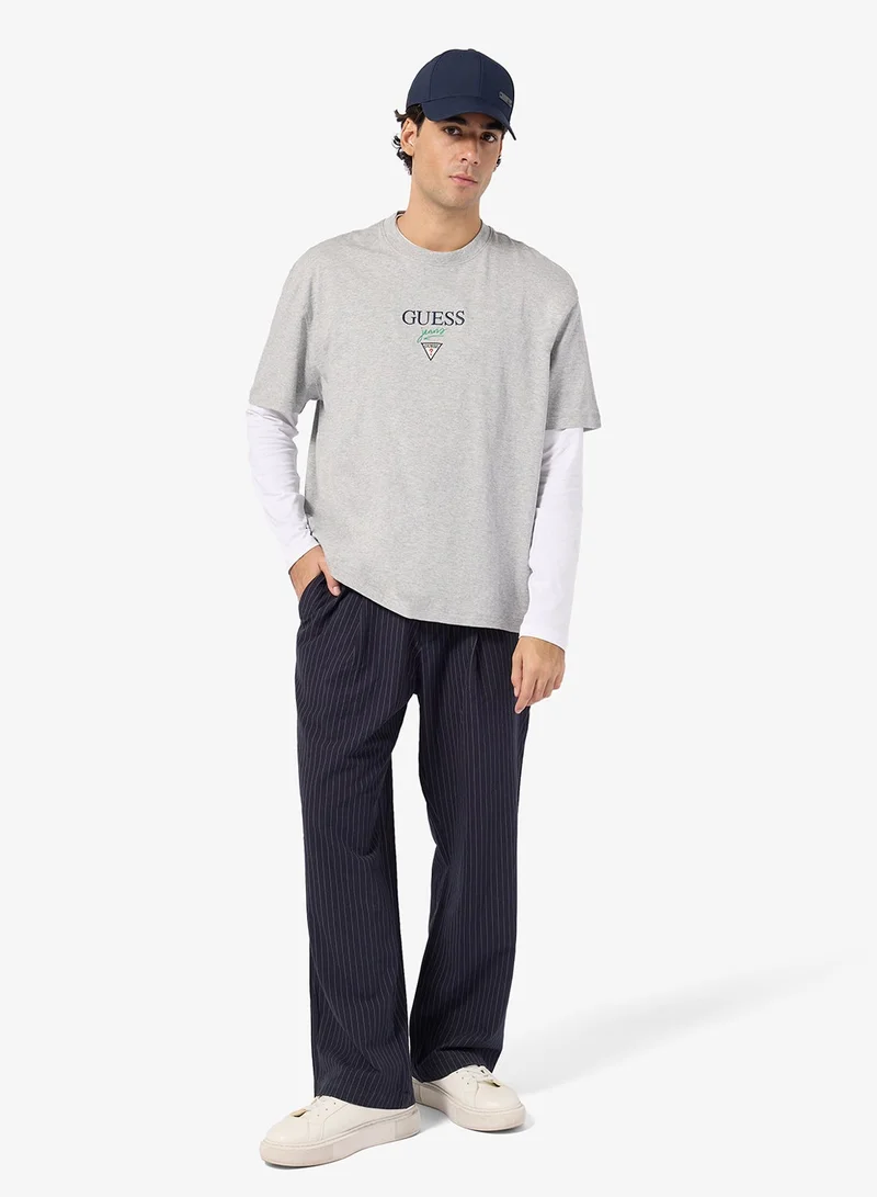 GUESS  Short Sleeve Baker Logo T-Shirt for Men | Best Price UAE