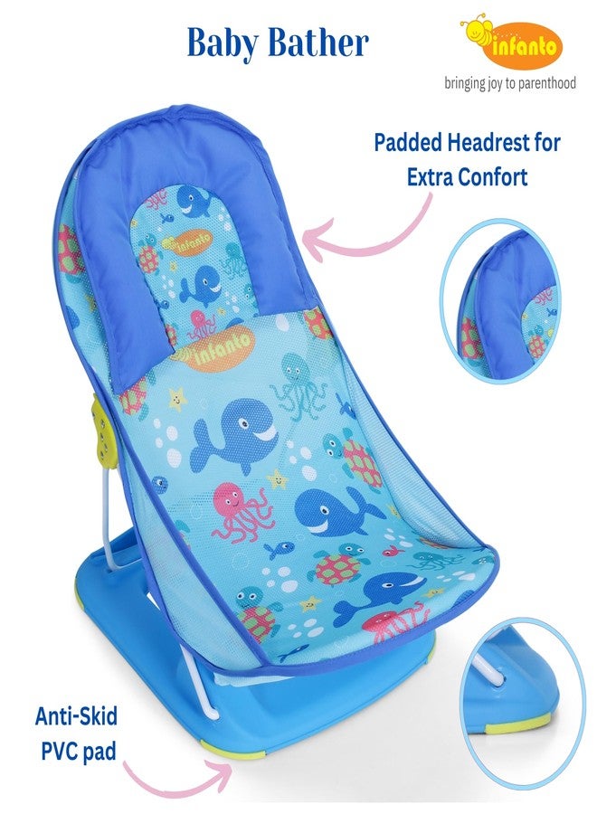 Infanto Baby Bather – Bath Chair Tub for Newborns and Infants, Adjustable, Non-Slip & Foldable Bath Seat Chair for Newborns (0-12 Months) - Image 2