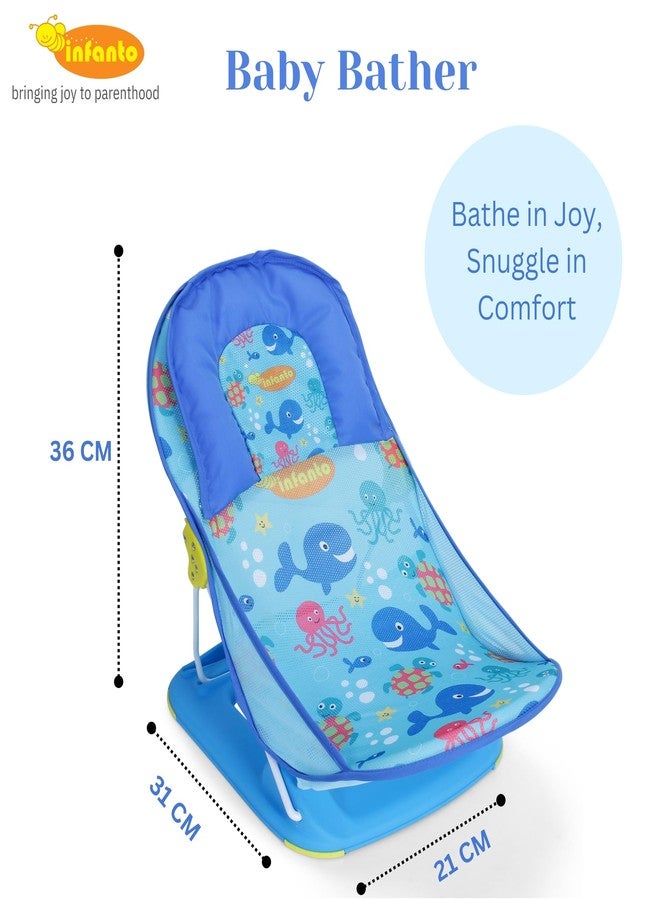 Infanto Baby Bather – Bath Chair Tub for Newborns and Infants, Adjustable, Non-Slip & Foldable Bath Seat Chair for Newborns (0-12 Months) - Image 4