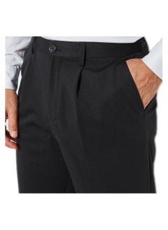Generic Slim Tapered - Jim Flex Ankle Trouser For Men | Men'S Flex Flat Front Straight Fit Pant | Mens Trousers Office Business Work Formal Casual Smart Big Pocket Pants  - Image 3