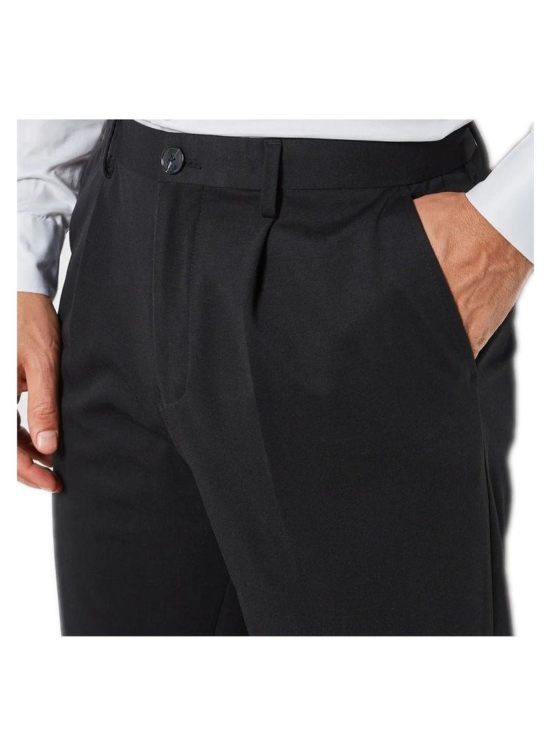 Generic Slim Tapered - Jim Flex Ankle Trouser For Men | Men'S Flex Flat Front Straight Fit Pant | Mens Trousers Office Business Work Formal Casual Smart Big Pocket Pants  - Image 3