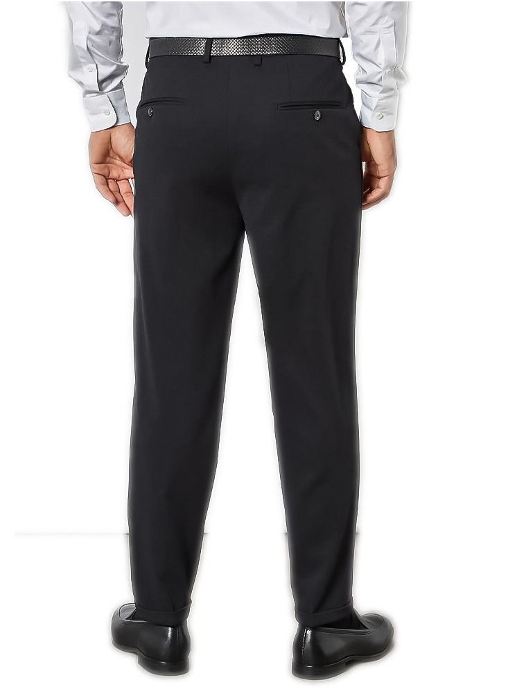 Generic Slim Tapered - Jim Flex Ankle Trouser For Men | Men'S Flex Flat Front Straight Fit Pant | Mens Trousers Office Business Work Formal Casual Smart Big Pocket Pants  - Image 2