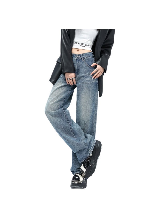 EPTISON Tiancheng Retro High Street Women'S Jeans Autumn High Waist Loose Straight Slimming Floor-Length Wide Leg Pants Women - Image 2