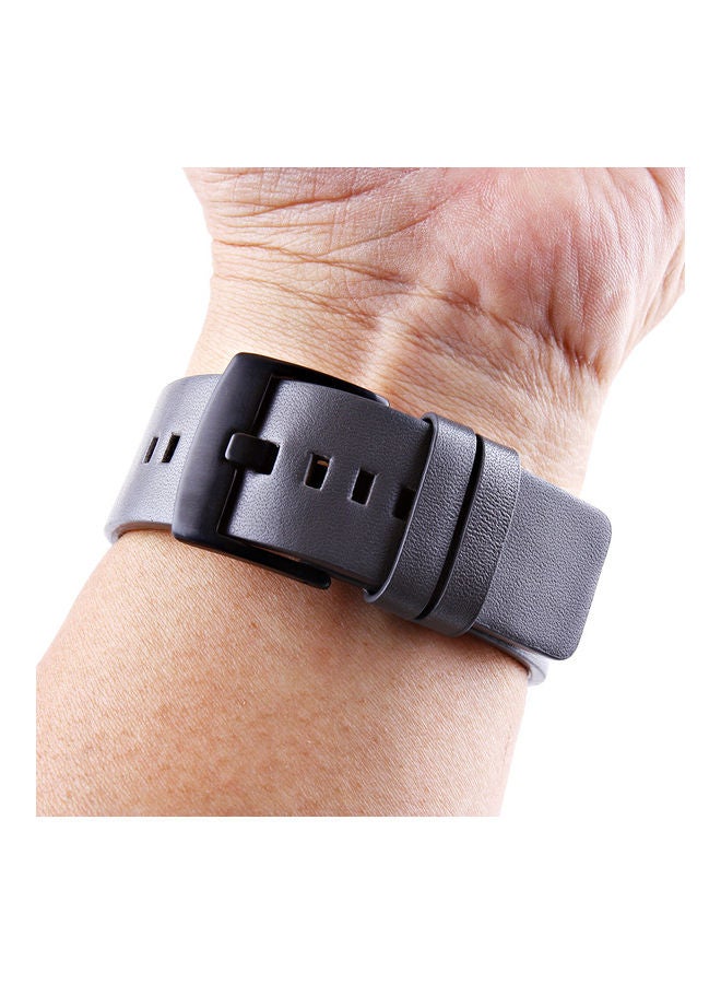 NIBEMINENT Grain Leathe Replacement Watch Strap with Buckle For Huawei Gt 2 46mm / Honor Magic Black  - Image 3
