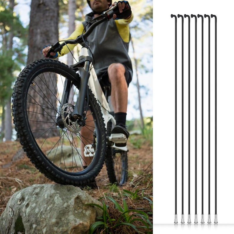 WINOMO 36Pcs 14G J Bend Bicycle Mountain Bike Steel Spokes Bike Spokes and 260mm - Image 4