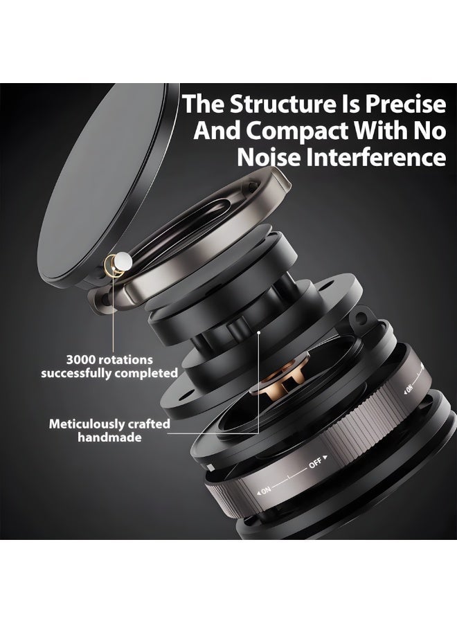 Car Holder,Magnetic Phone Stand For Car,The Three-Axis Design Allows For Omnidirectional Directional Adjustment,Ultra Vacuum Suction Cup,With Magnetic Ring,For All Smartphone And Magsafe,Black - Image 5