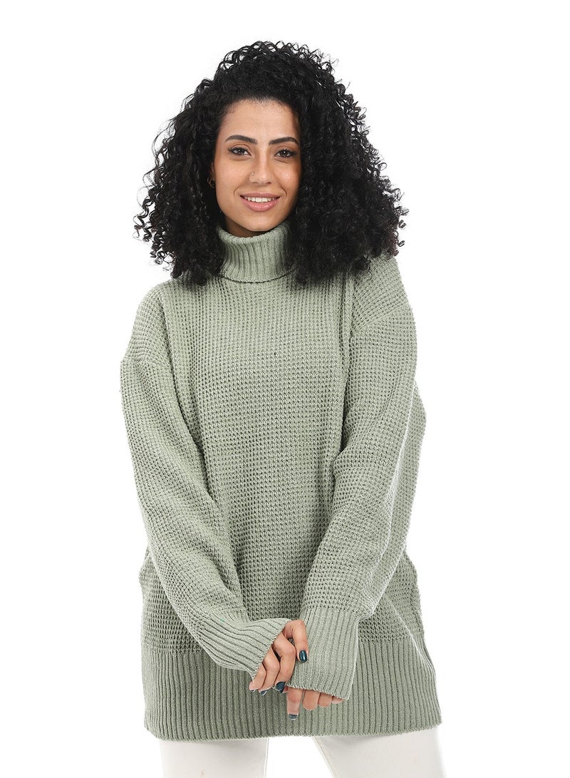 سيزار بلوفر صوف حريمي ب رقبة عالية - Image 2