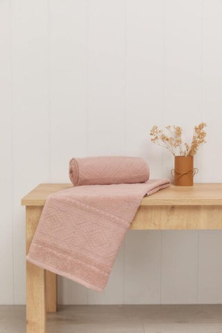 Kilim Patterned Jacquard Set of 2 Hand Towels 50 x 90 - Dusty Rose - pzsku/ZDE7F8D165FB43CE0F12BZ/45/_/1725723666/898ccda5-93b9-44c3-ba6e-3b2e7c2f4685