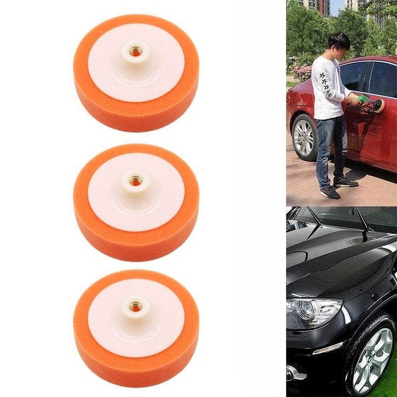 3 Pcs 150mm Car Polishing Heads Mop Pads Sponge Soft Foam Buffing With M14 Adapter - Image 4
