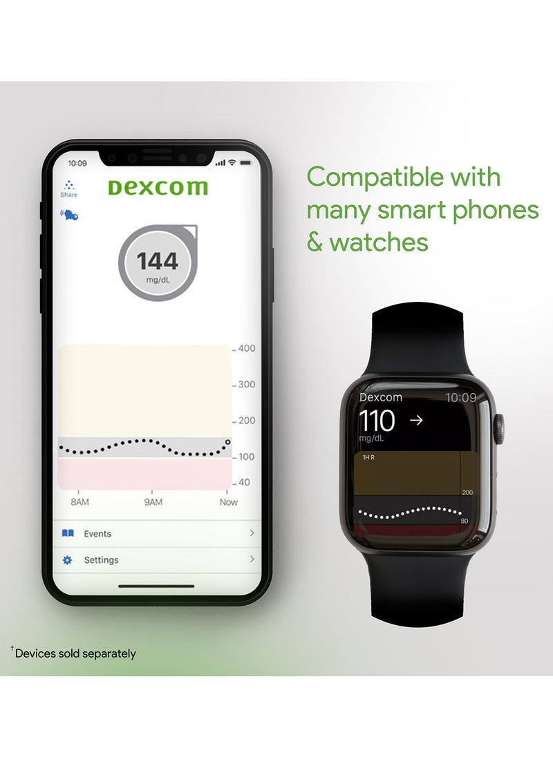 DEXCOM - Dexcom G6 Sensor for Continuous Glucose Monitoring, Pack of 3 Sensors - Image 1