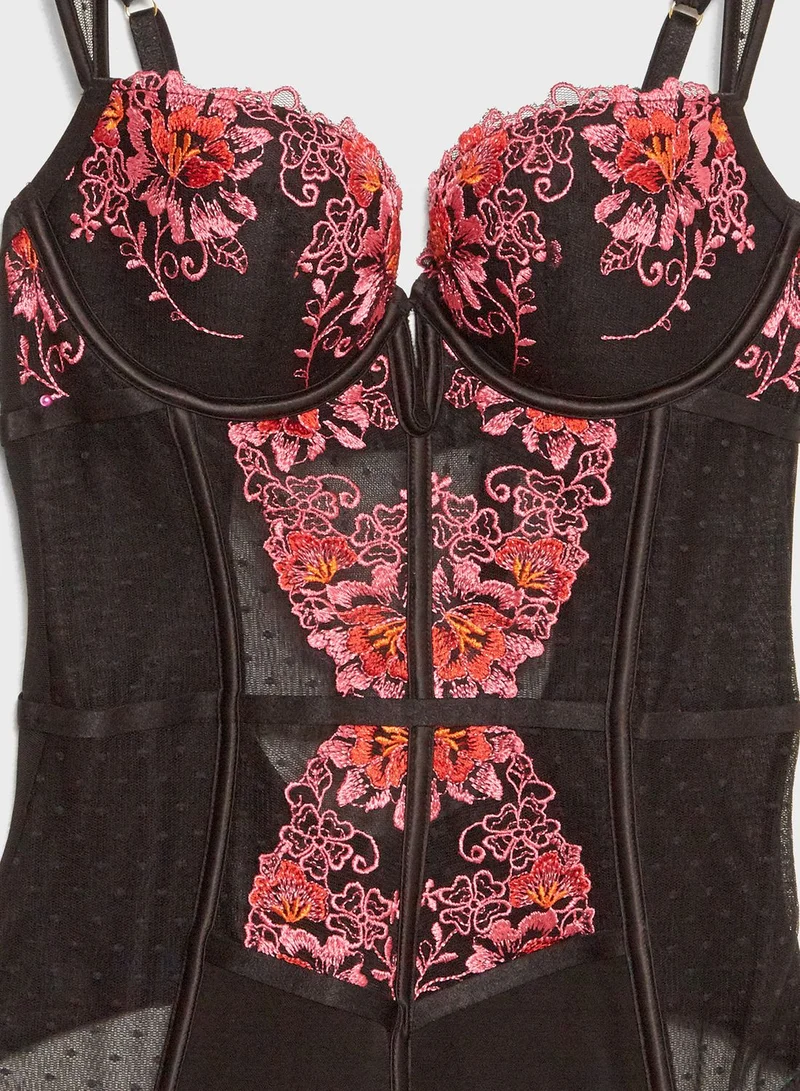 Ann Summers Mesh Embroidered Corset