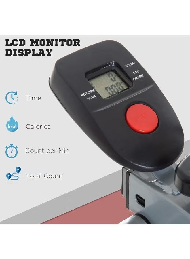 فيتنس ورلد جهاز تمارين اللياقة البدنية مع شاشه الكترونية لقياس الوقت والسرعة، جهاز المشي الغزال الطائر قابل للطي لتمارين الرياضة المنزلية يحمل وزن 100 كيلو - Image 4