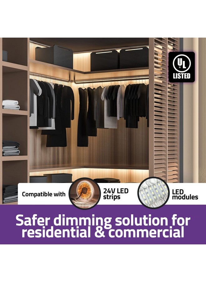 HitLights 24V 60W Dimmable LED Driver - Smooth Flicker Free Dimming - TRIAC, 0-10V, Phase Cut, & 10V PWM - Compatible with Lutron and Leviton Dimmer Switches, UL Listed, Class 2, 100-277V AC - 2.5A DC - Image 4