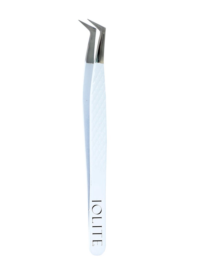 IOLITE Lash Tweezers Professional Stainless Steel Curved Precision Tweezer for Eyelash Extensions, Volume Lashes, Electronics, Laboratory Work, Jewelry-Making,Crafting,Soldering, 2D-3D False Lashes, Nail Art - Image 1