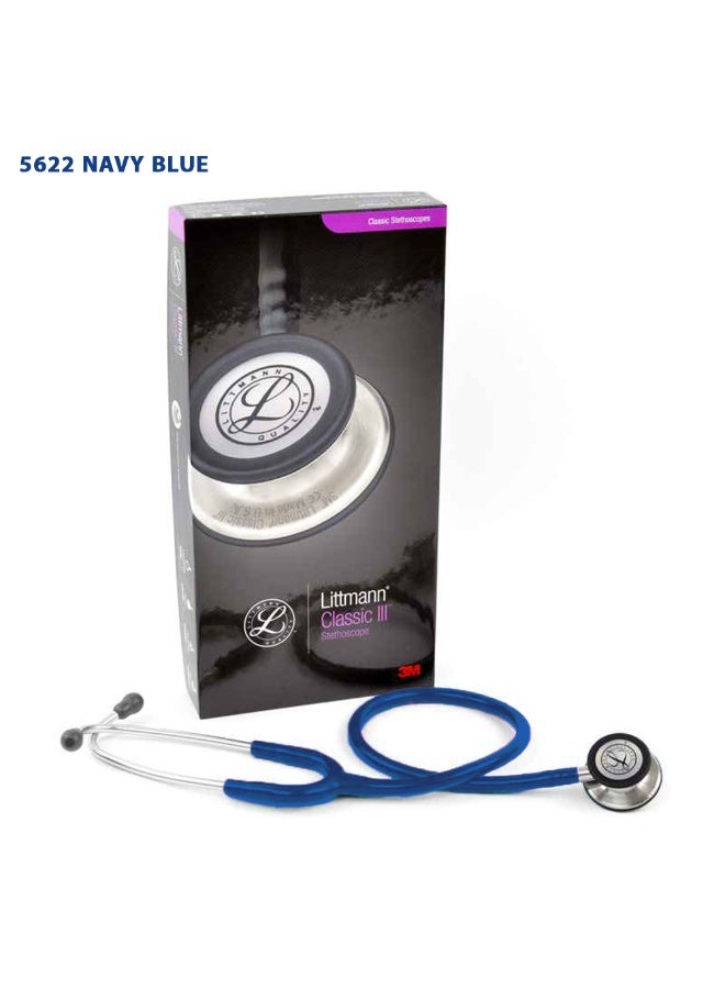 3M Littmann Classic III Stethoscope – Navy Blue Tube (Model 5622) - Image 1