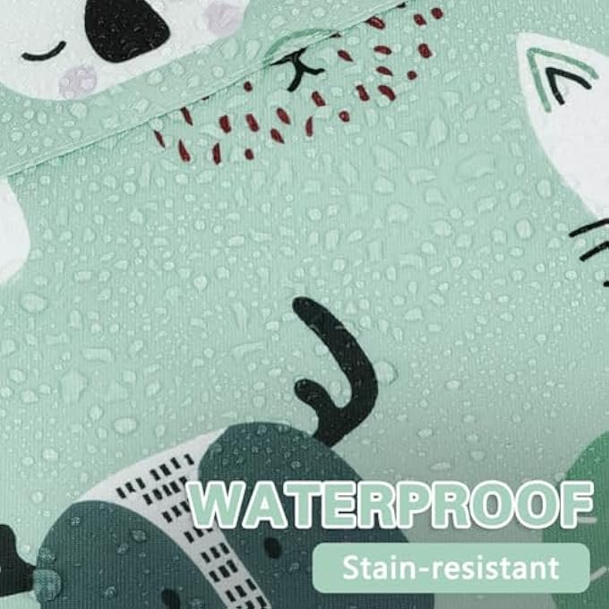 KIDS APRON AND CHEF HAT SET, ADJUSTABLE CHEF ART CHILDREN APRON WITH POCKET, CUTE CARTOON STYLE, FOR COOKING, BAKING, PAINTING - Image 3